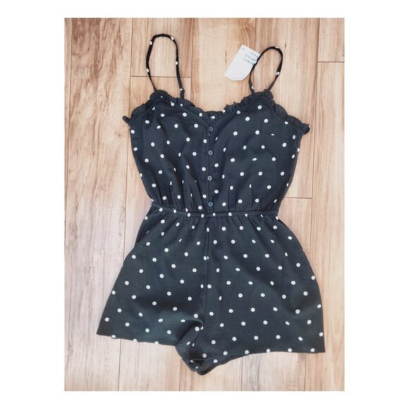 NEW w-Tag! H&M Romper Jumpsuit Polkadot top+short Sz 2 onesie *DISCOUNT SHIPPING - Picture 2 of 5